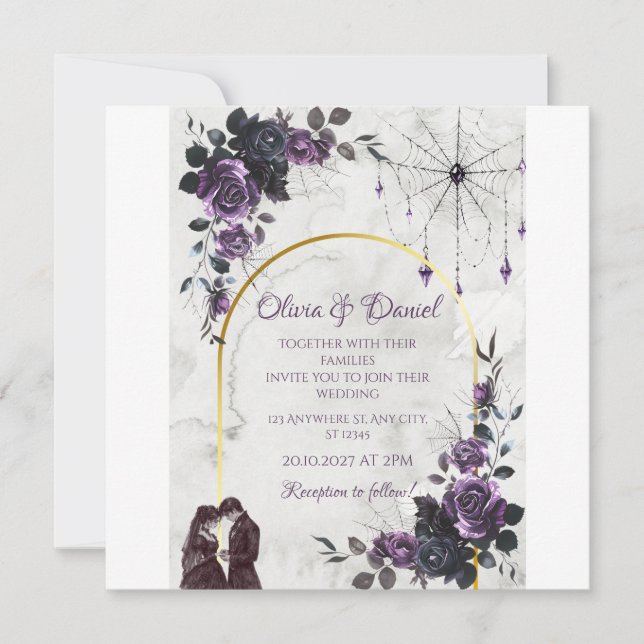Convite de Casamento Gótico (Frente)