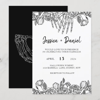 Convite de Casamento Gótico Até a Morte