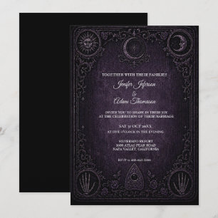 Convite de Casamento Gótico com Tabuleiro Ouija Ro