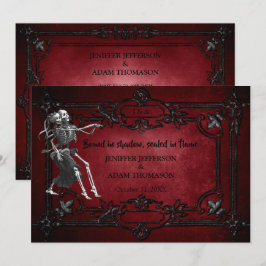 Convite de casamento gótico de Halloween