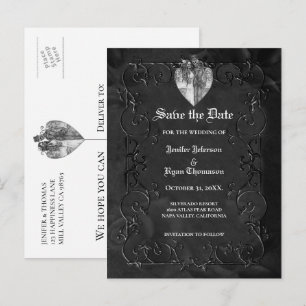 convite de casamento gótico de halloween