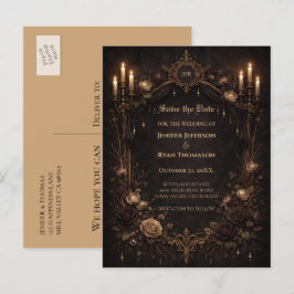 convite de casamento gótico de halloween