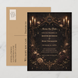 convite de casamento gótico de halloween