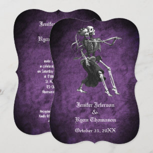 Convite de casamento gótico de halloween