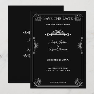 Convite de casamento gótico de halloween para salv