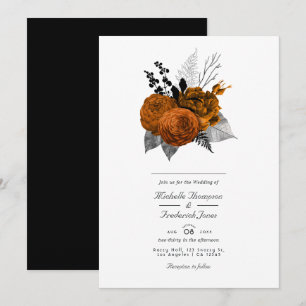 Convite de Casamento Gótico Vintage