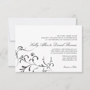 Convite de casamento Graça Floral wb