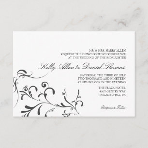 Convite de casamento  Graça Floral wb