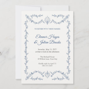 Convite de Casamento Gravado em Copperplate Heranç