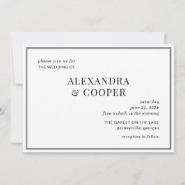 Convite de Casamento Gravata Preta
