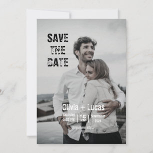 Convite de casamento Grey Simple Minimalist Trendy