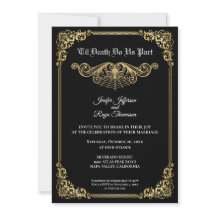 Convite de casamento Halloween gótico elegante dou