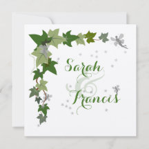 convite de casamento hera e de fadas papel kraft