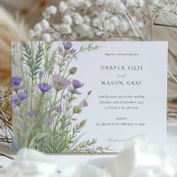 Convite de casamento Herbal Garden Elegante Pastel