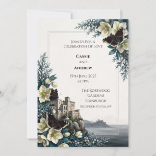 Convite de Casamento Highland Thistle Castle