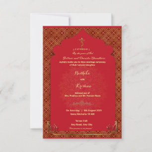 convite de casamento hindu indiano