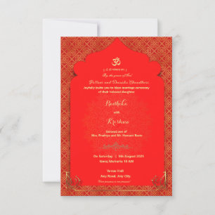 convite de casamento hindu indiano