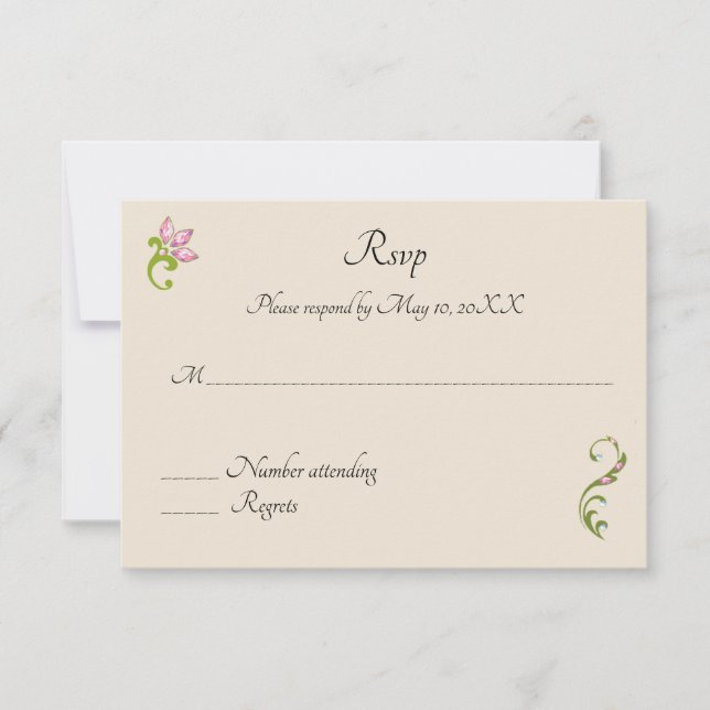 Convite de Casamento Hindu Indiano com Pavão Rsvp (Frente)