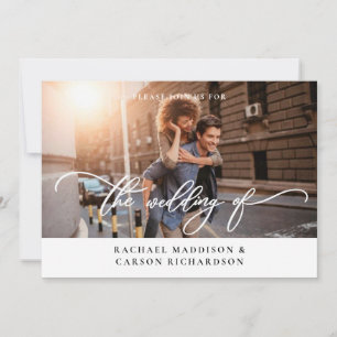 Convite de Casamento Horizontal 3BF Mod Foto & Cal