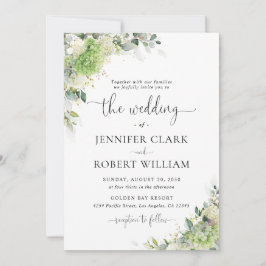Convite de Casamento Hortênsias Florais