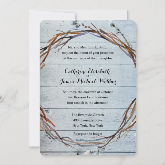 Convite de casamento hospedado pelos pais da noiva (Frente)