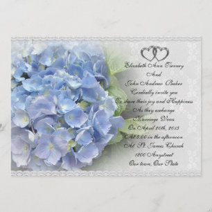 Convite de casamento Hydrangea e Lace