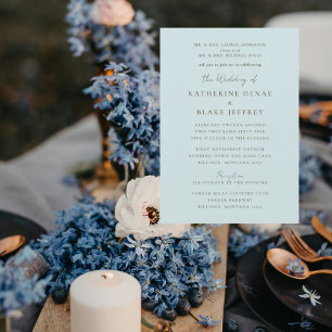 Convite de Casamento Icy Blue 2 Local