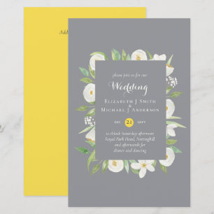 Convite de Casamento Iluminado Amarelo Cinza Orçam
