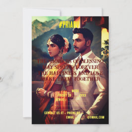 Convite de casamento indiano