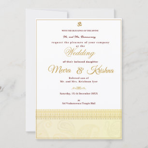 Convite de Casamento Indiano