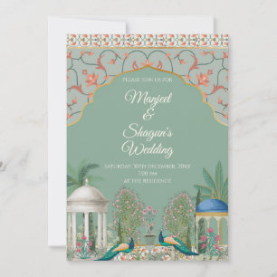 Convite de casamento indiano Convite de casamento 