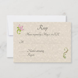 Convite de Casamento Indiano Hindu Pavão RSVP