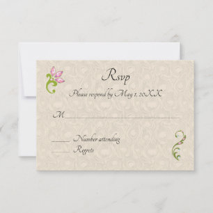Convite de Casamento Indiano Hindu Pavão RSVP