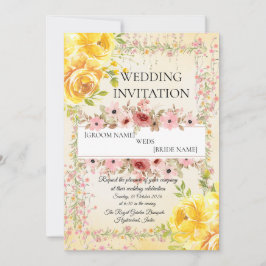 Convite de Casamento Indiano Pastel Romântico