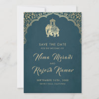 Convite de casamento indiano Salve a data Ganesha 