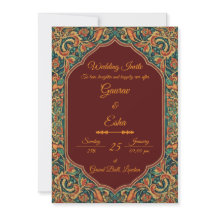 Convite de Casamento Indiano (Versão Mogol)