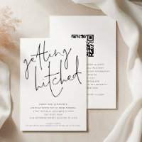 Convite de Casamento Informal com QR Code para Cas