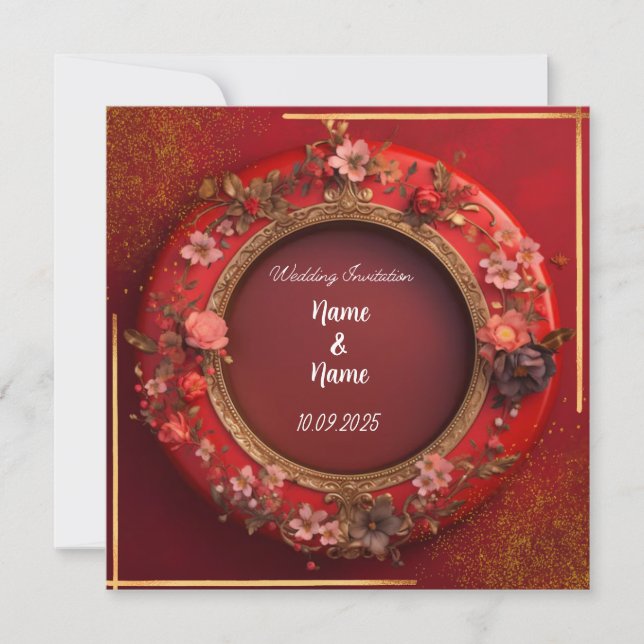 Convite de casamento islâmico  (Frente)