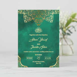 Convite de Casamento Islâmico, Casamento Verde Esm