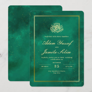 Convite de Casamento Islâmico, Casamento Verde Esm