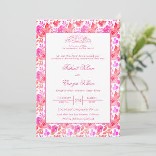 Convite de Casamento Islâmico Muçulmano Nikkah Ros