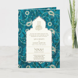 Convite de Casamento Islâmico Muçulmano Ornamentad