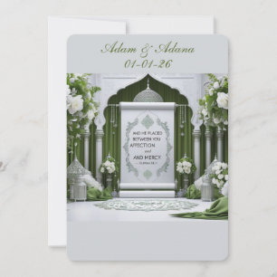 Convite de Casamento Islâmico Personalizado