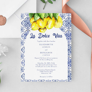 Convite de Casamento Italiano Lemon La Dolce Vita
