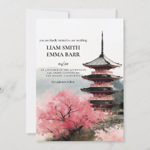 Convite de Casamento Japonês de Tóquio