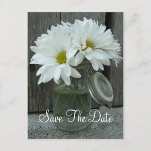 Convite de casamento Jar of Daisies Save The Date