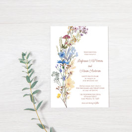 Convite de Casamento Jardim de Flores Silvestres A