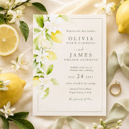 Convite de Casamento Jardim de Marfim Flor de Limã