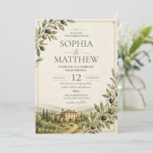 Convite de Casamento Jardim de Oliveiras da Toscan
