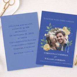 Convite de Casamento Jardim Limão Azul